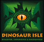 Dinosaur Isle logo Dinosaur Isle. Discover, Experience and Encounter